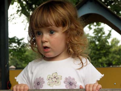 Fiona in a playground in Heerlen