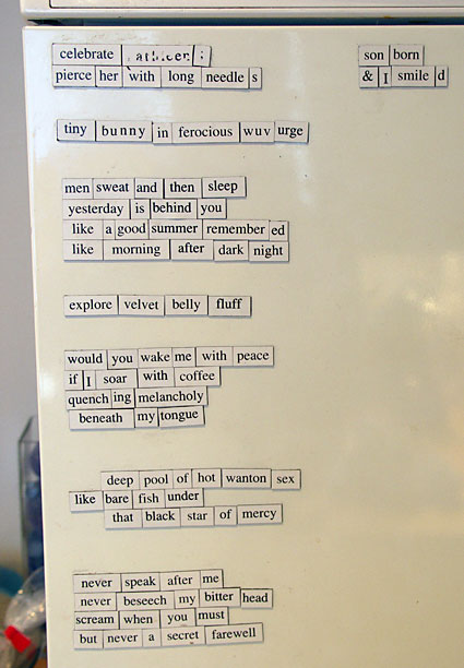 Our fridge poetry