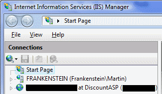 The right version of IIS Manager in Windows Vista: IIS Manager for remote administration