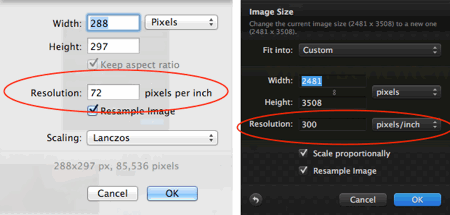 Image resize dialogs in Acorn and Pixelmator