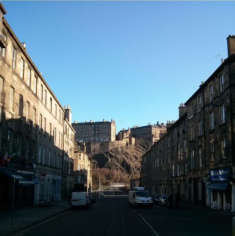 Edinburgh Castle from Bread Street