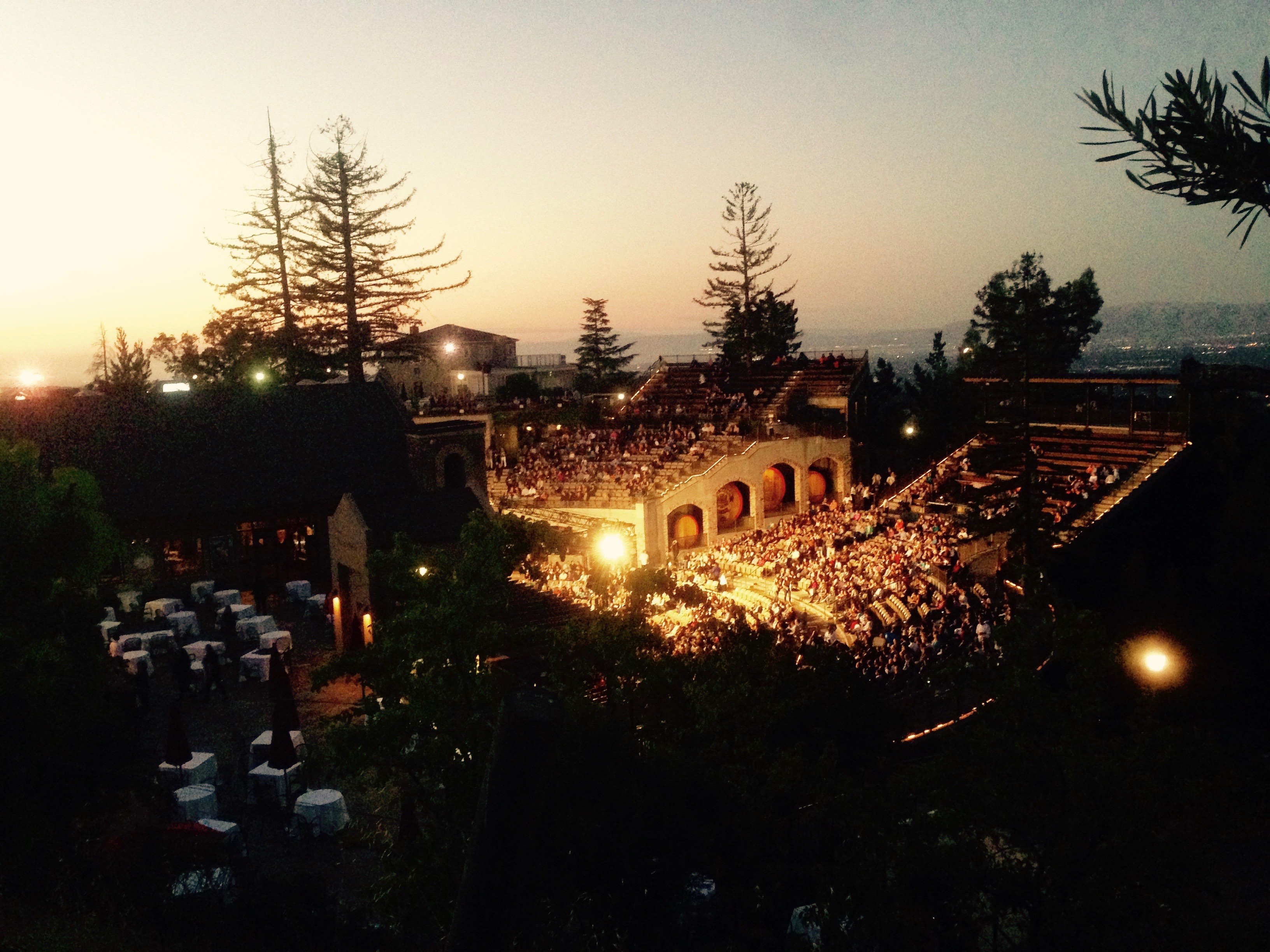View of the Mountain Winery outdoor amphitheatre