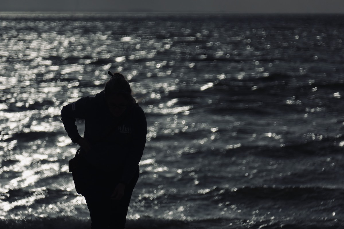 Abi on the beach at Urk