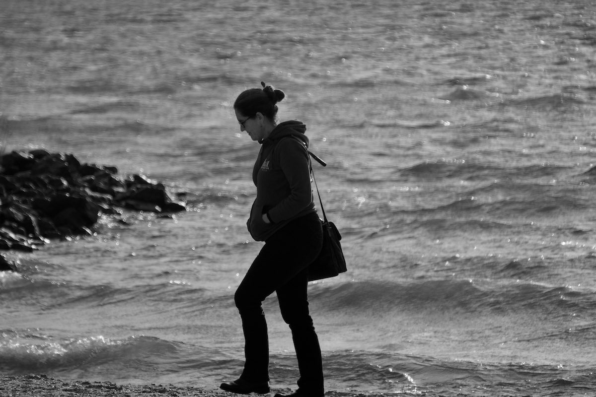 Abi on the beach at Urk