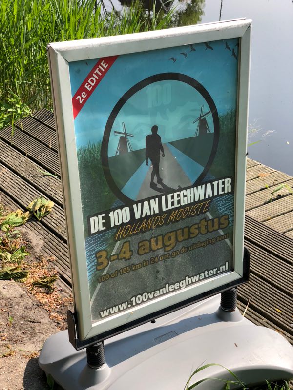 Sign for the 100 van Leeghwater 100km walk
